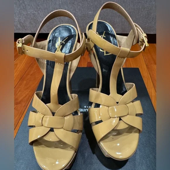 Ysl tribute 105 patent darker nude sandals - Picture 4 of 4